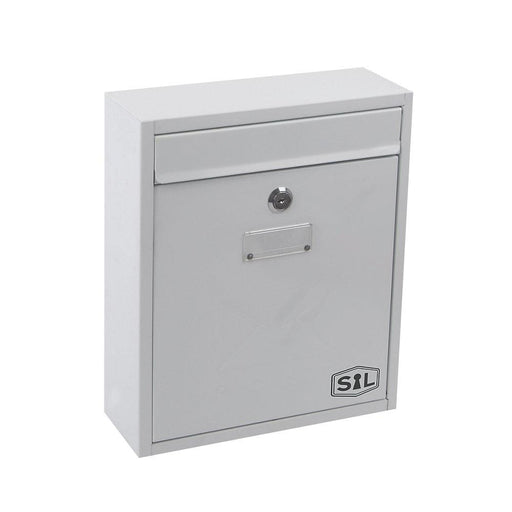 Smith & Locke Post Box Compact White Powder-Coated Steel Weather-Resistant 2 Key - Image 1