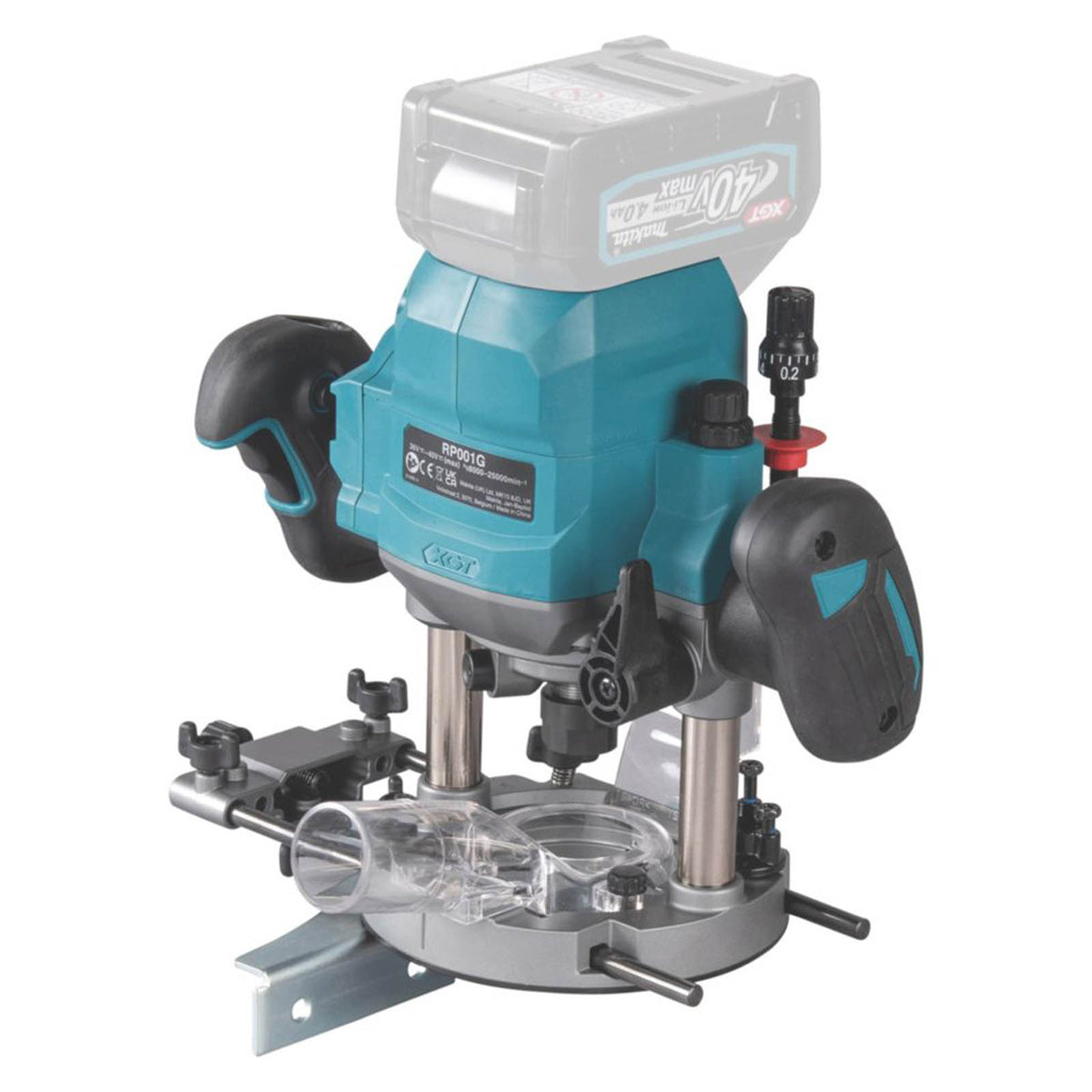 Makita Router Cordless 40V Li-Ion RP001G 1/2" Brushless Variable Speed Body Only - Image 6