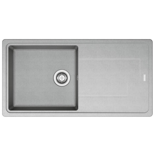 Kitchen Sink 1 Bowl Reversible Drainer Composite Rectangular Grey Waste Durable - Image 1