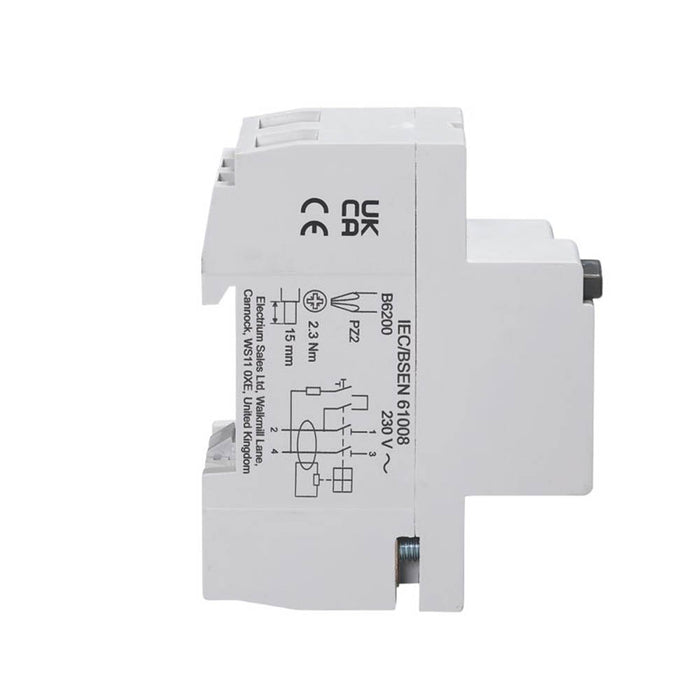 RCD Consumer Unit Double Pole Single-Phase Box Test Button 80A 30 mA Type A 230V - Image 3