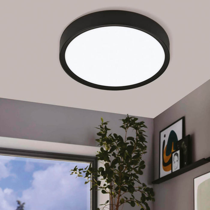 LED Ceiling Light Black Round Compact Warm White Traditional For Low Ceiling - Image 2