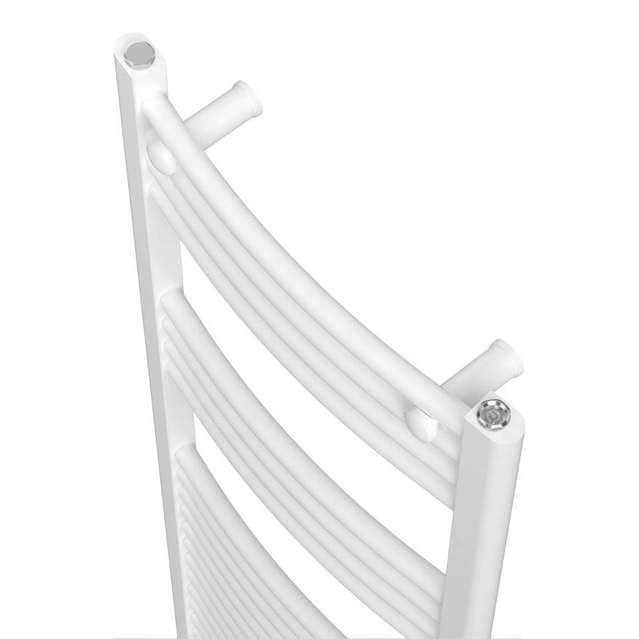 Flomasta Towel Rail Radiator White Curved Bathroom Warmer Ladder 120x45cm - Image 3