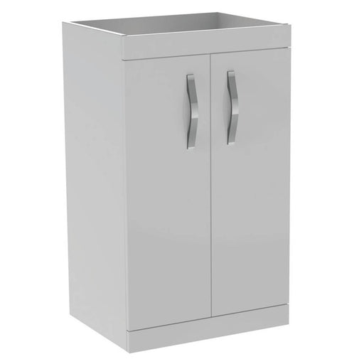 Ablis Freestanding Vanity Unit Gloss Grey 500mm x 390mm x 846mm - Image 1