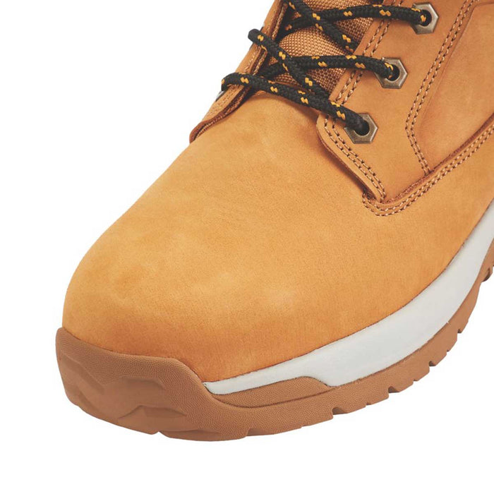 Site Safety Boots Mens Standard Fit Tan Leather Wok Shoes Steel Toe Size 8 - Image 5
