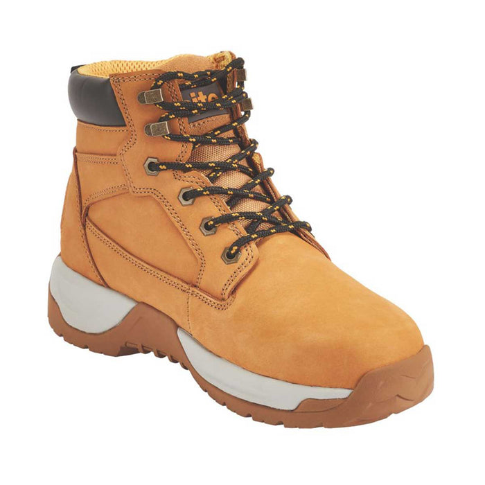 Site Safety Boots Mens Standard Fit Tan Leather Wok Shoes Steel Toe Size 8 - Image 6