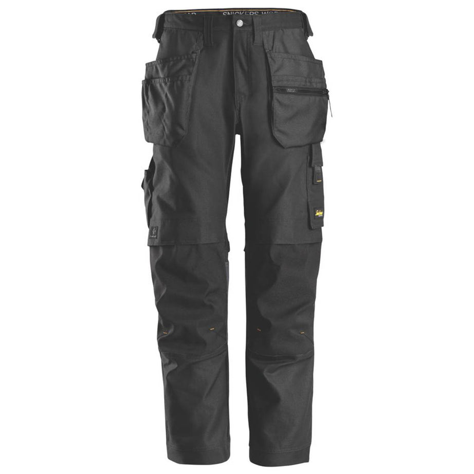 Snickers Work Trousers Mens Regular Fit Black Stretch Multi Pockets 36"W 32"L - Image 1