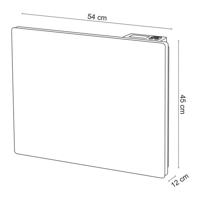 Blyss Electric Panel Heater Radiant Wall Mounted 450 x 540mm White 1000W 3410BTU - Image 5