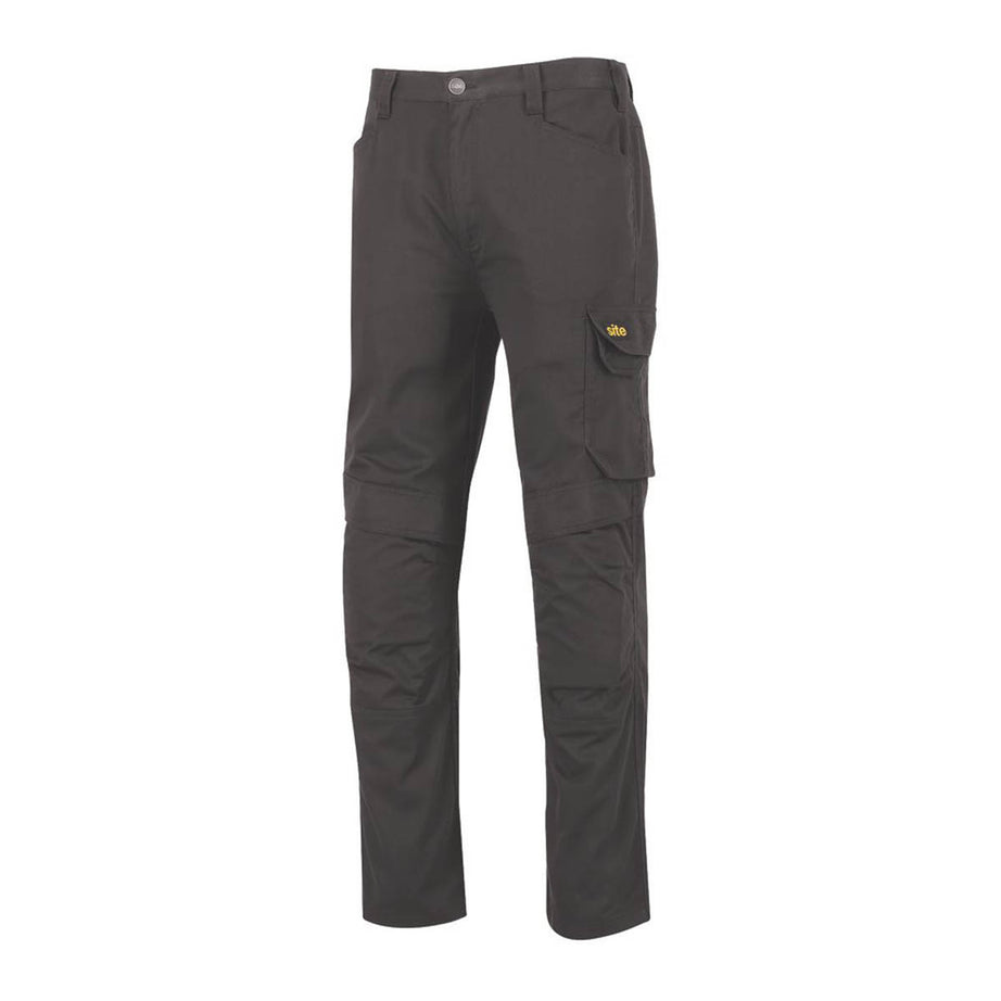 Site Mens Work Trousers Black Cargo Multi Pockets Durable Comfort 32" W 32" L - Image 1