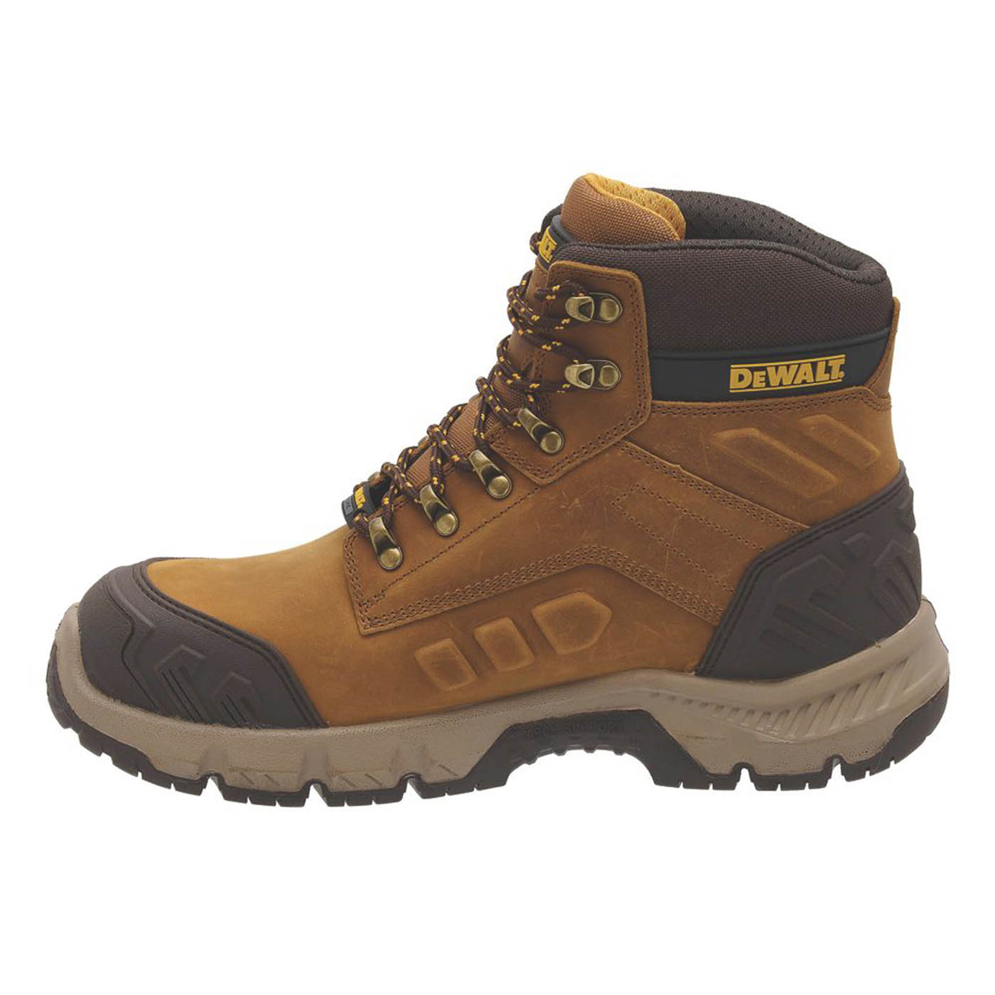 DeWalt Safety Boots Mens Wide Fit Brown Leather Waterproof Steel Toe Size 7 - Image 2