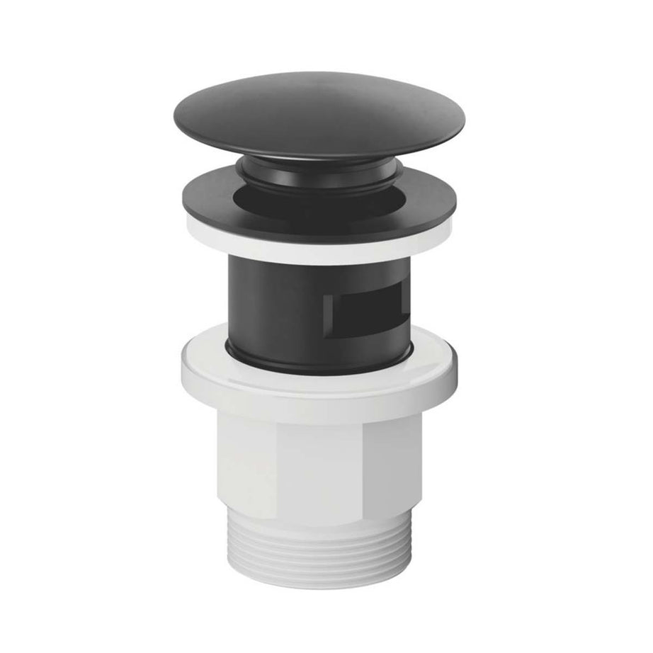 Swirl Bathroom Basin Tap Mono Mixer Black Single Lever Waste Modern Faucet - Image 2
