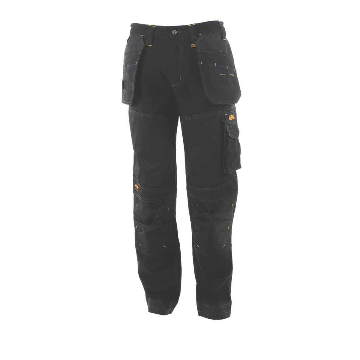 DeWalt Mens Work Trousers 8 Pockets Stretch Black Comfortable 30" W 31" L - Image 1