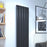 Kudox Vertical Radiator Aluminium Lightweight Design 1800 x 470mm Black 1171W - Image 2