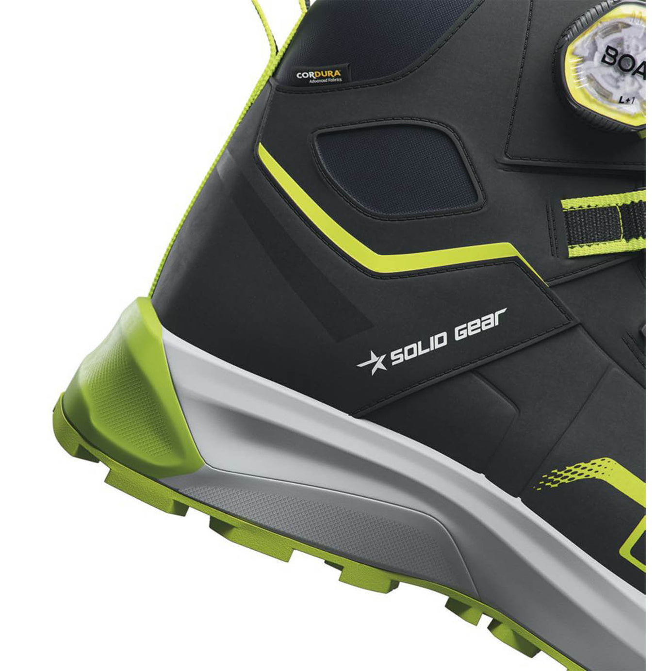 Solid Gear Safety Boots Mens Wide Fit Black Green Carbon Toe Work Shoes Size 7 - Image 3
