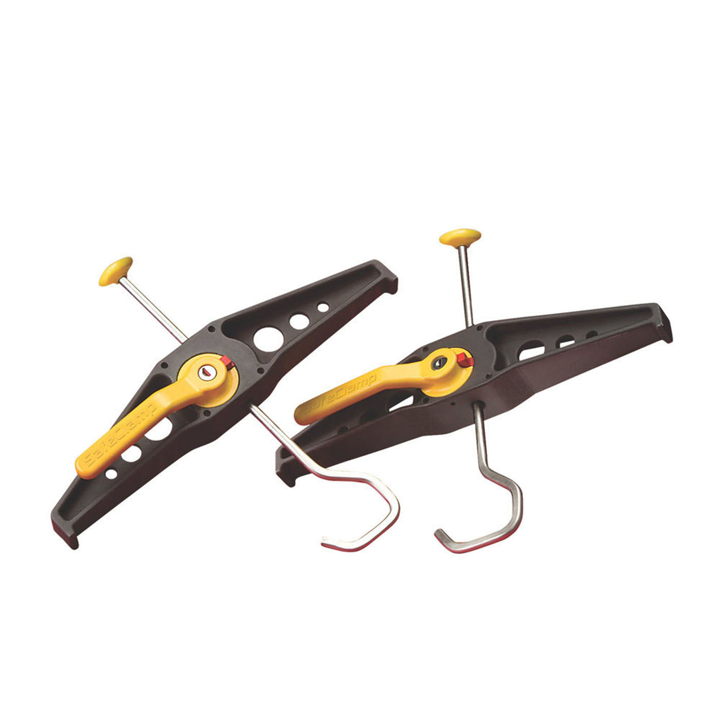 Rhino Roof Rack Clamps Pair 2 Locking Keys Lockable Roof Bar Ladder Clams - Image 1