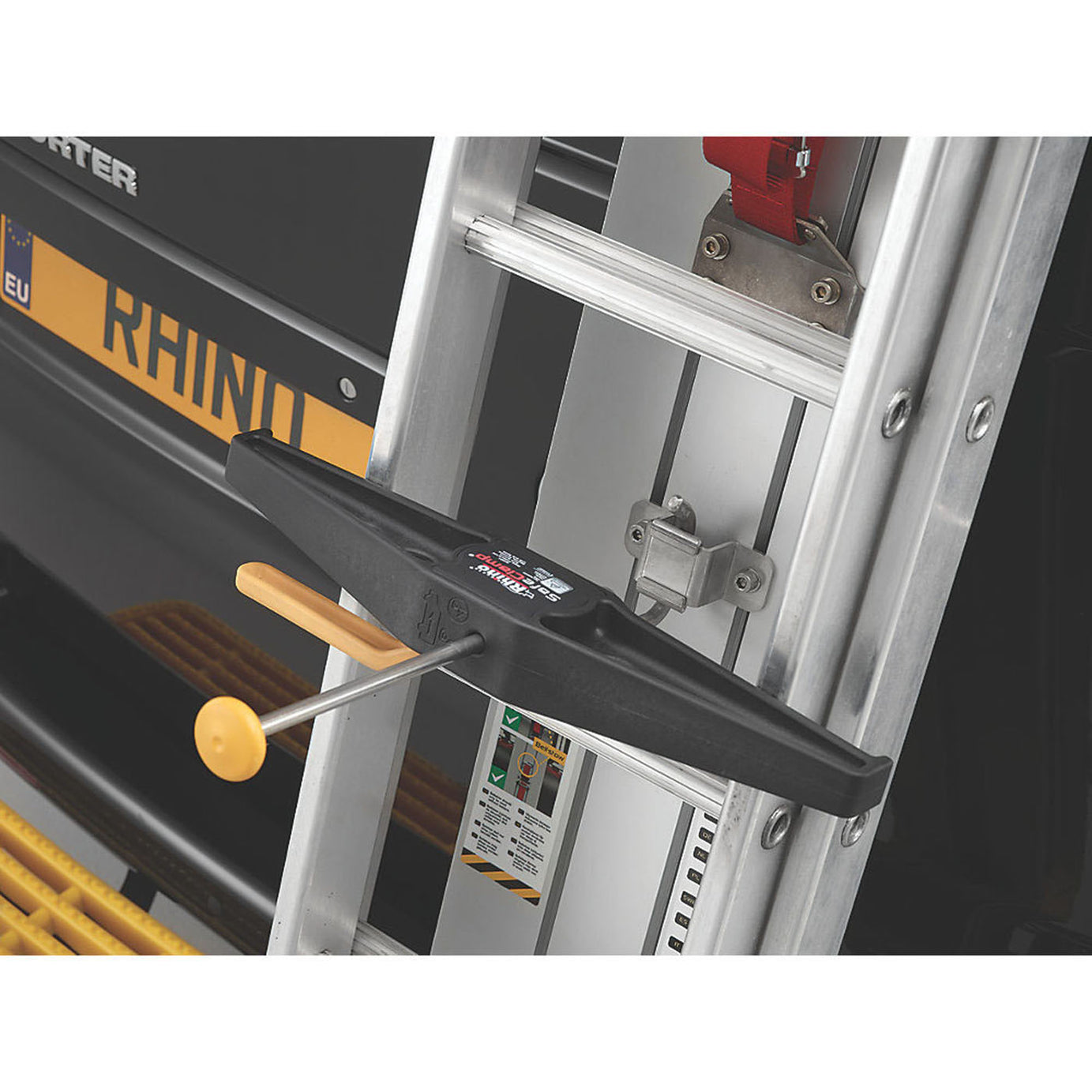 Rhino Roof Rack Clamps Pair 2 Locking Keys Lockable Roof Bar Ladder Clams - Image 5