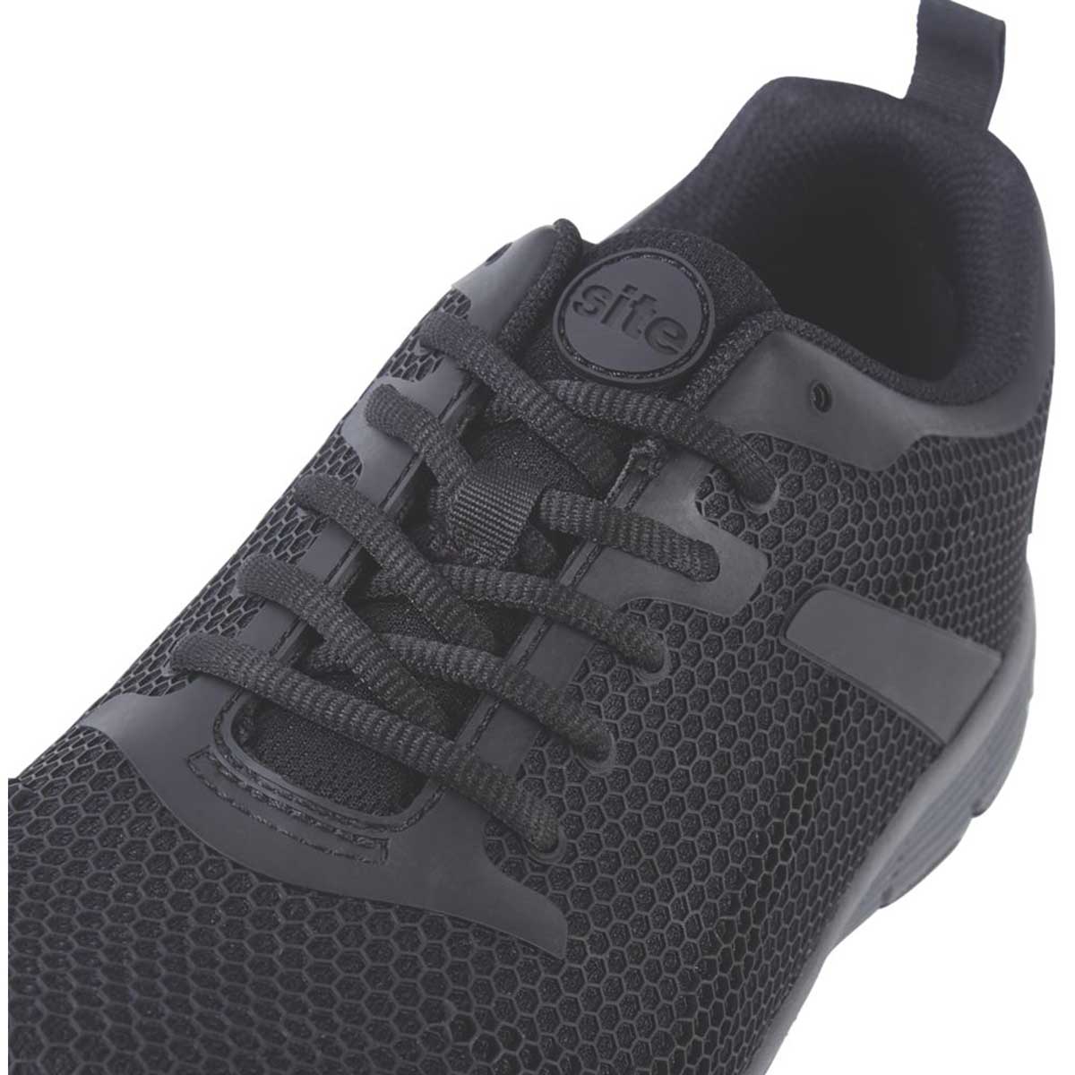 Site Safety Trainers Mens Wide Fit Black Synthetic Steel Toe Breathable Size 10 - Image 2