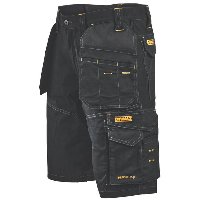 DeWalt Mens Work Shorts Multi-Pocket Holster Breathable Comfort Black 32" W - Image 2