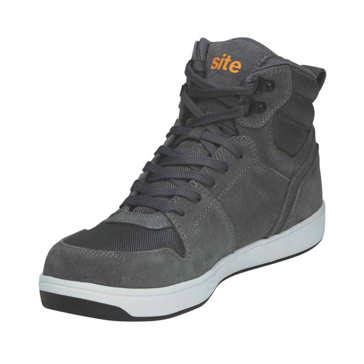 Site Mens Safety Trainers Lightweight Boots Grey Leather Shoes Steel Toe Size 11 - Image 6