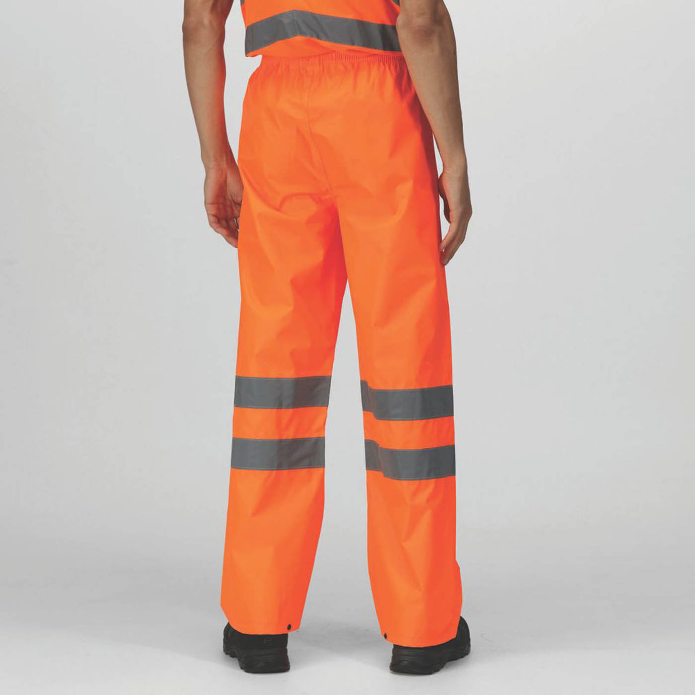 Regatta Hi Vis Trousers Mens Orange Waterproof Elasticated Waist 2XL 44W 32L - Image 4