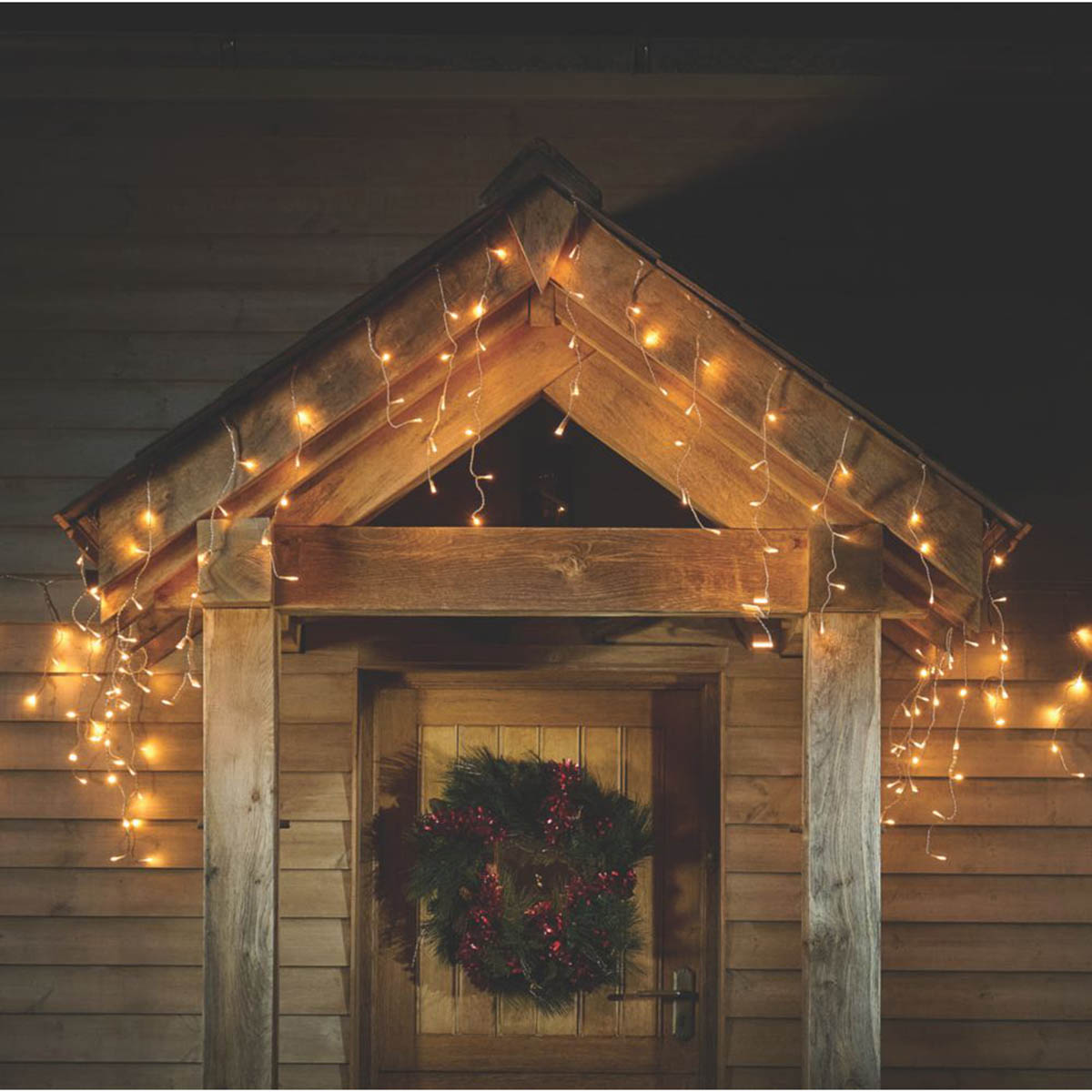 LED Christmas Lights 720 Warm White Icicle Indoor Outdoor Timer IP44 Home - Image 1