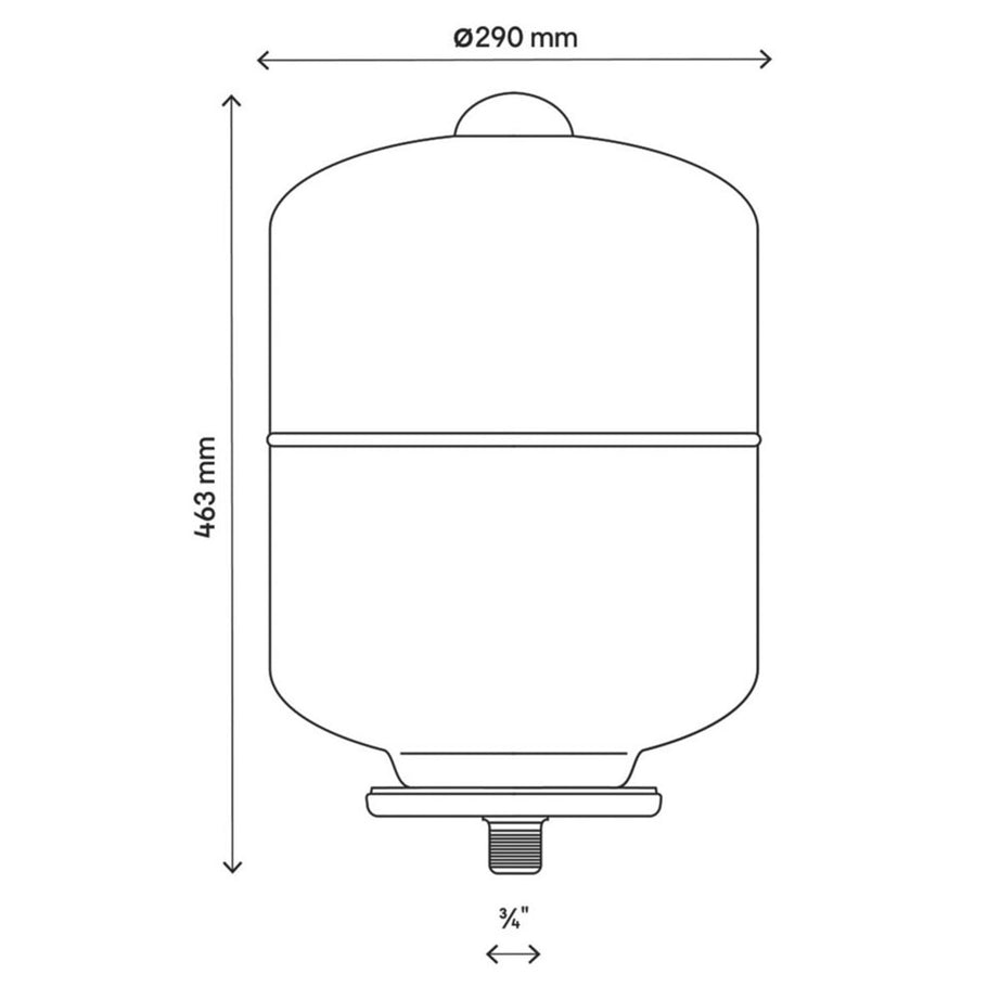 Flomasta Expansion Vessel Tank Central Heating 90°C System Flow Boiler 25Ltr - Image 2