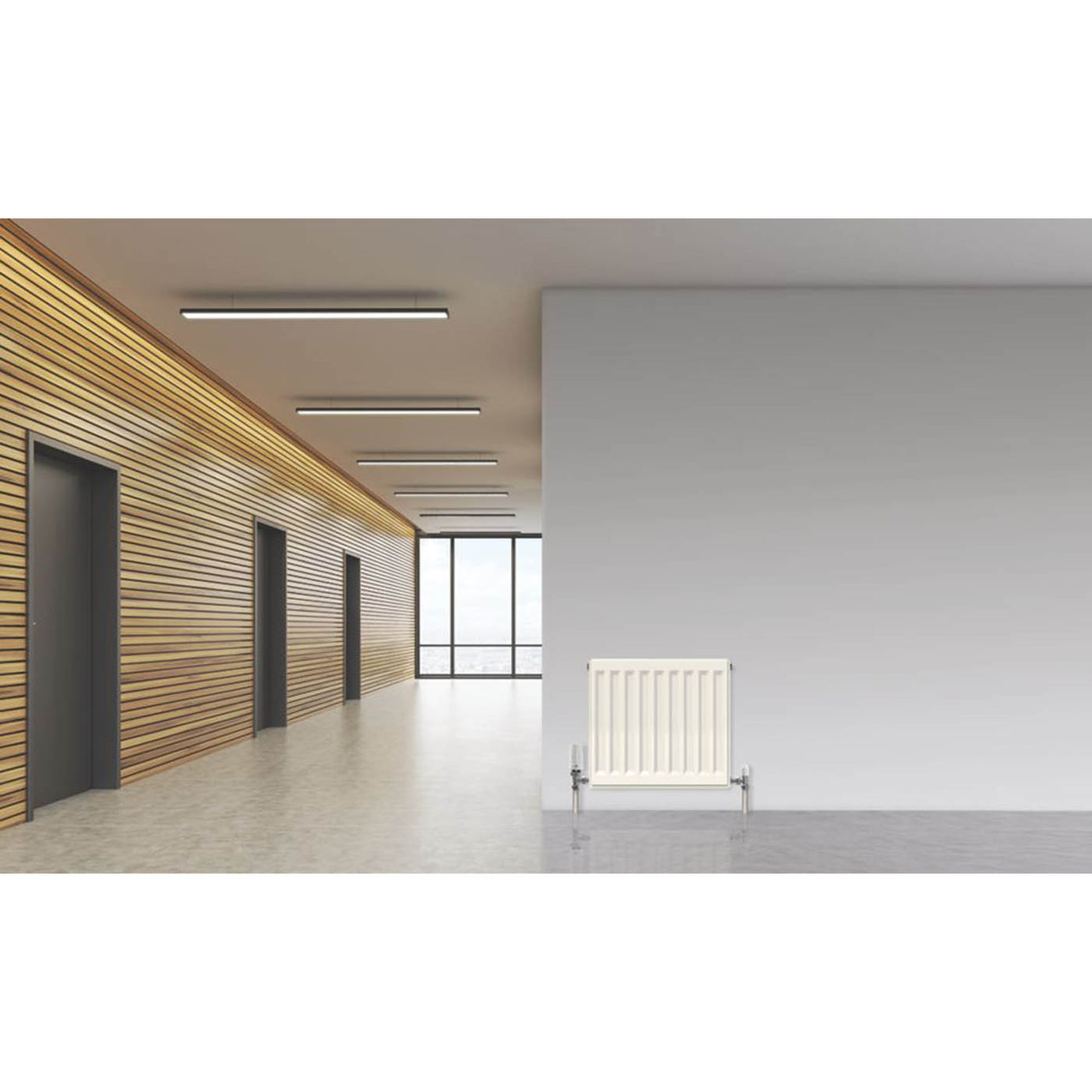 Myson 450mm x 400mm 1446BTU White Type 21 Convector Radiator - Image 3