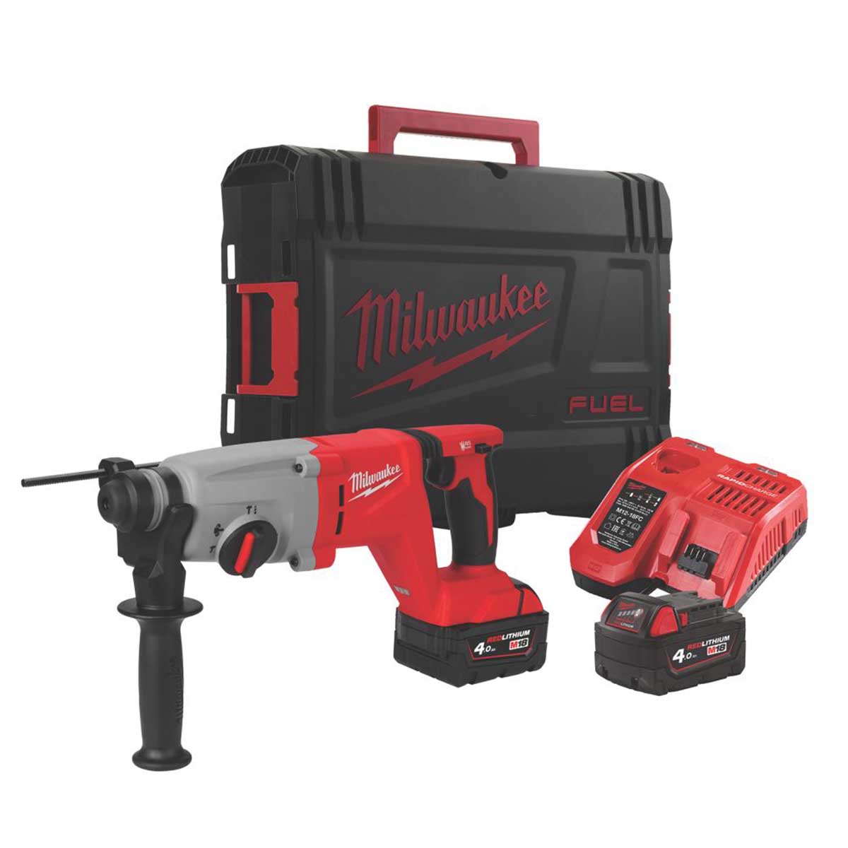 Milwaukee SDS Hammer Drill Cordless 18V 2x4Ah Li-Ion M18BLHACD-402X Brushless - Image 1