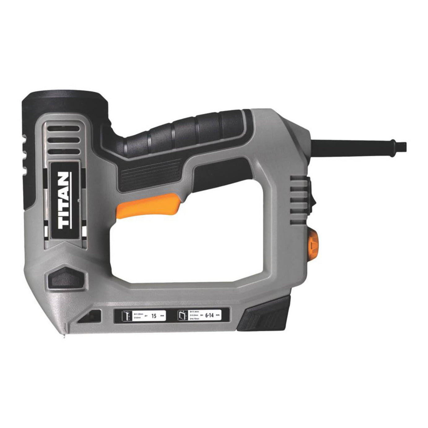 Titan Nail Gun Stapler Electric TTB968NST Second Fix 15mm Soft Grip Handle - Image 2