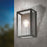 Outdoor Wall Light Black Metal Frame Box Modern Industrial Patio Porch Garden - Image 2