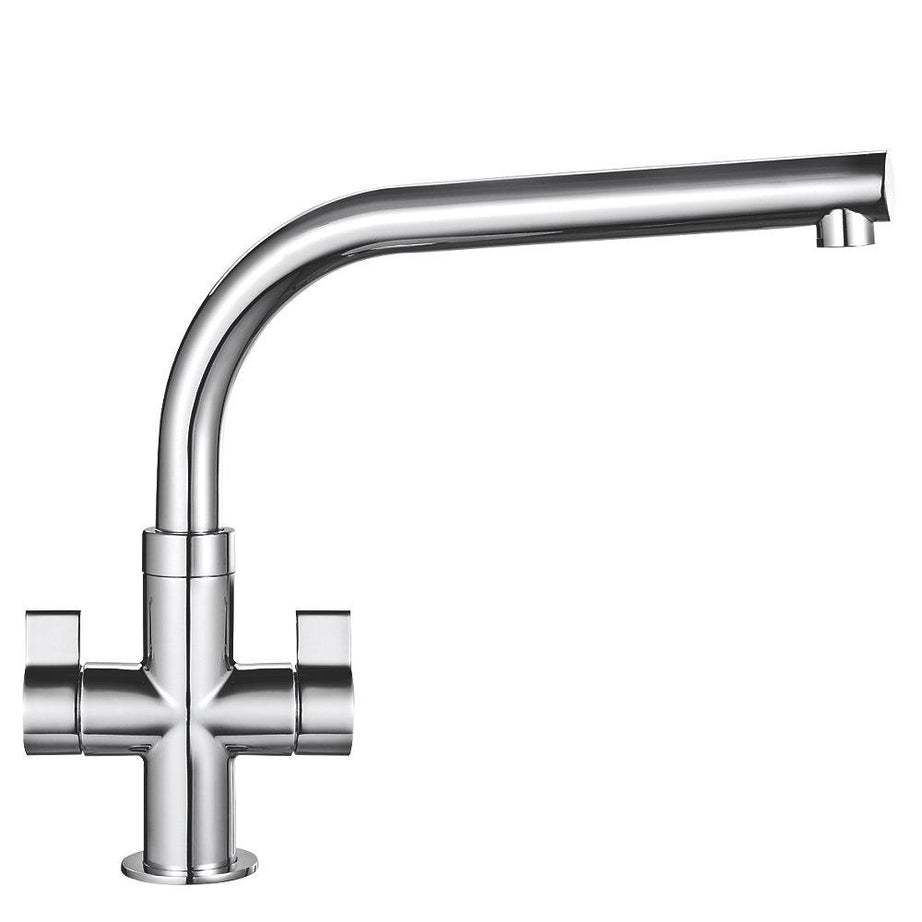 Franke Kitchen Sink Tap Mono Mixer Chrome Dual Lever Swivel Spout Contemporary - Image 1