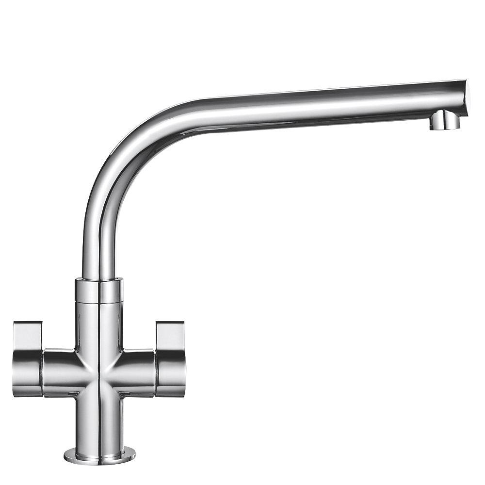 Franke Kitchen Sink Tap Mono Mixer Chrome Dual Lever Swivel Spout Contemporary - Image 1