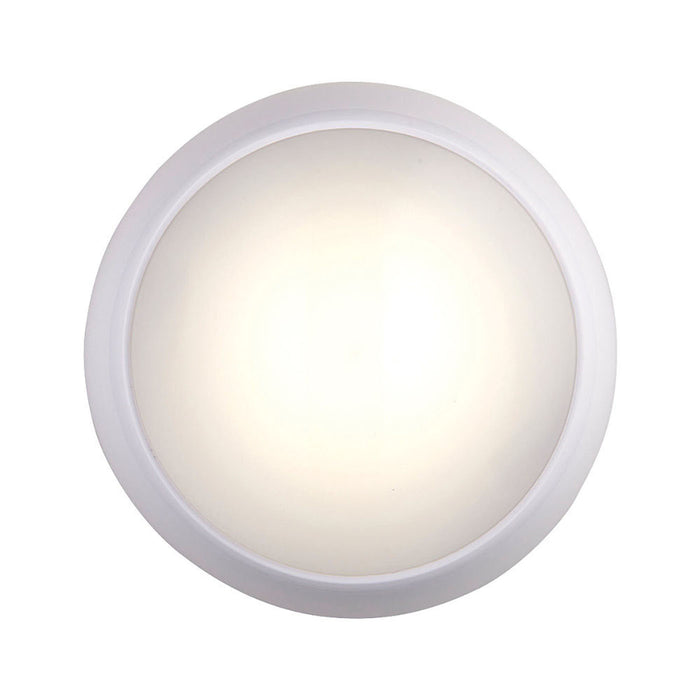 LED Wall Ceiling Light Cool White Bulkhead Gloss Round IP44 Indoor Outdoor - Image 1