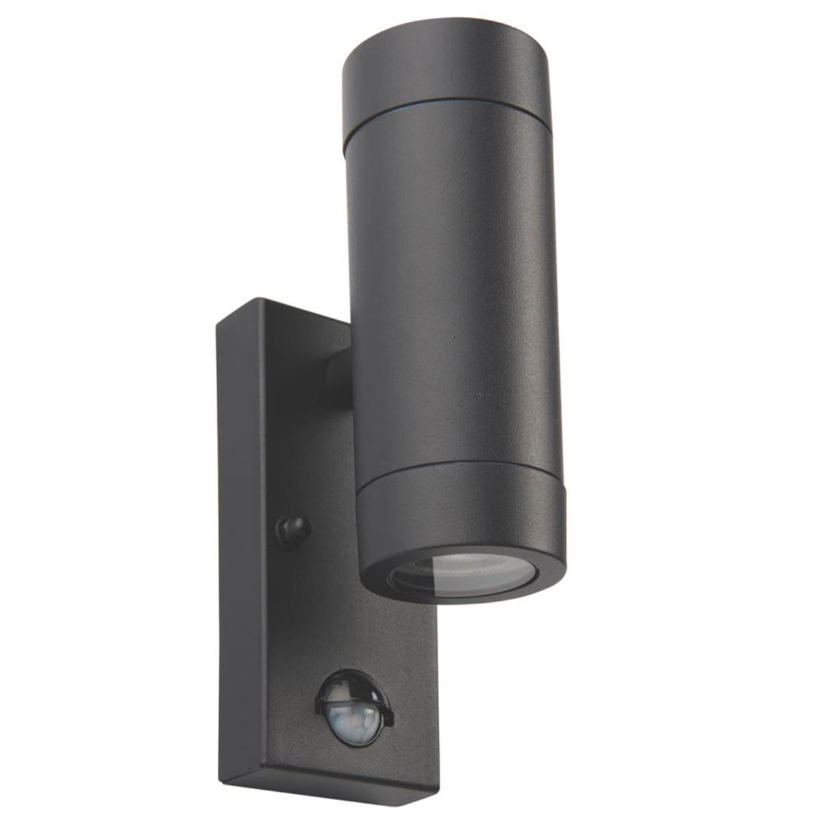 Saxby Outdoor Twin Wall Light PIR Sensor Satin Black Aluminium 8m Range Modern - Image 2