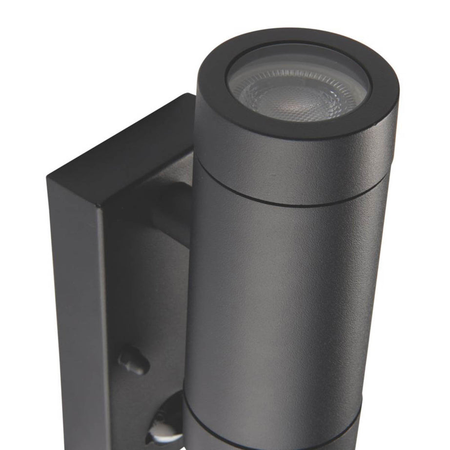 Saxby Outdoor Twin Wall Light PIR Sensor Satin Black Aluminium 8m Range Modern - Image 5