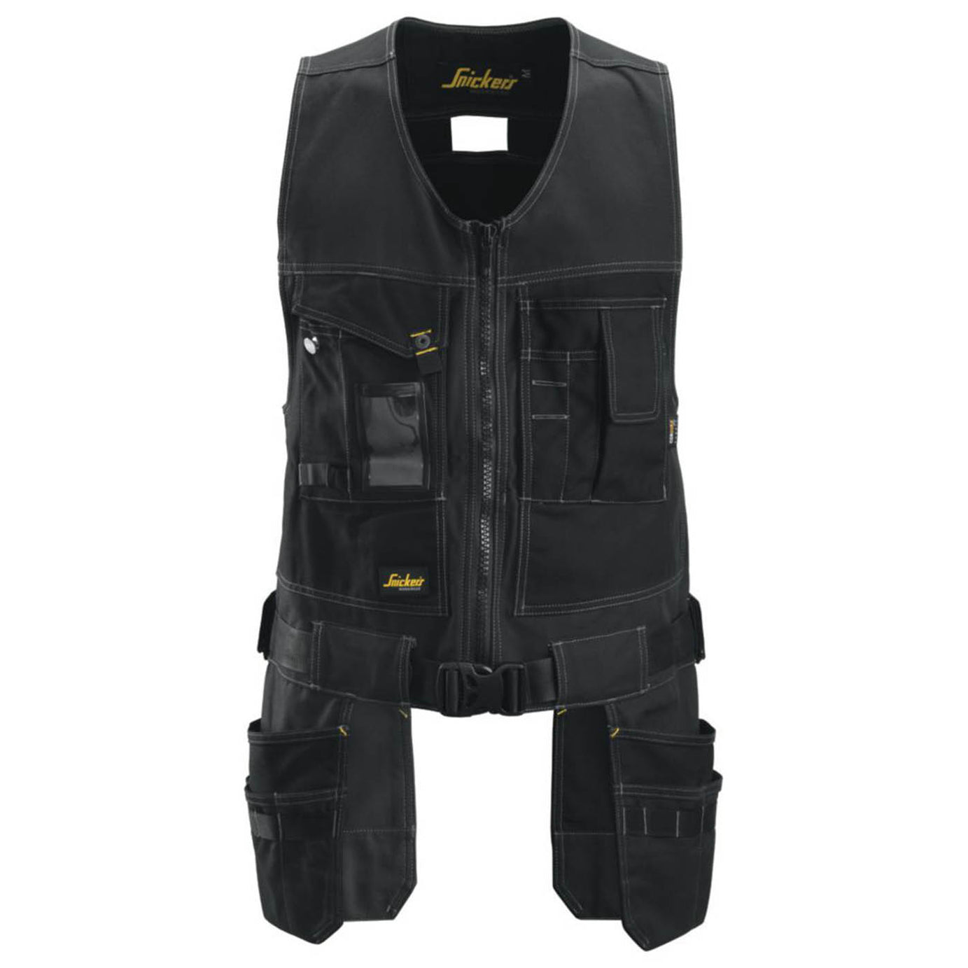 Snickers Work Tool Vest 4254 Mens Black Multi Pockets Storage Small 36in Chest - Image 1