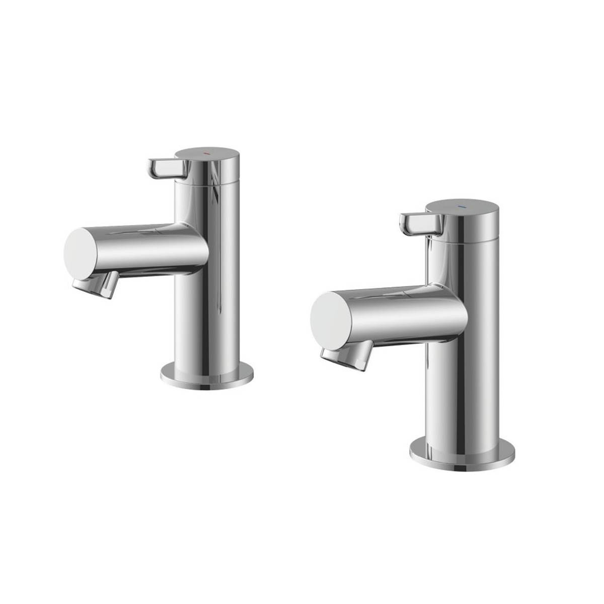 Bath Filler Pillar Tap Chrome Lever 170mm 1/4 Turn Operation Hot Cold Pair - Image 1