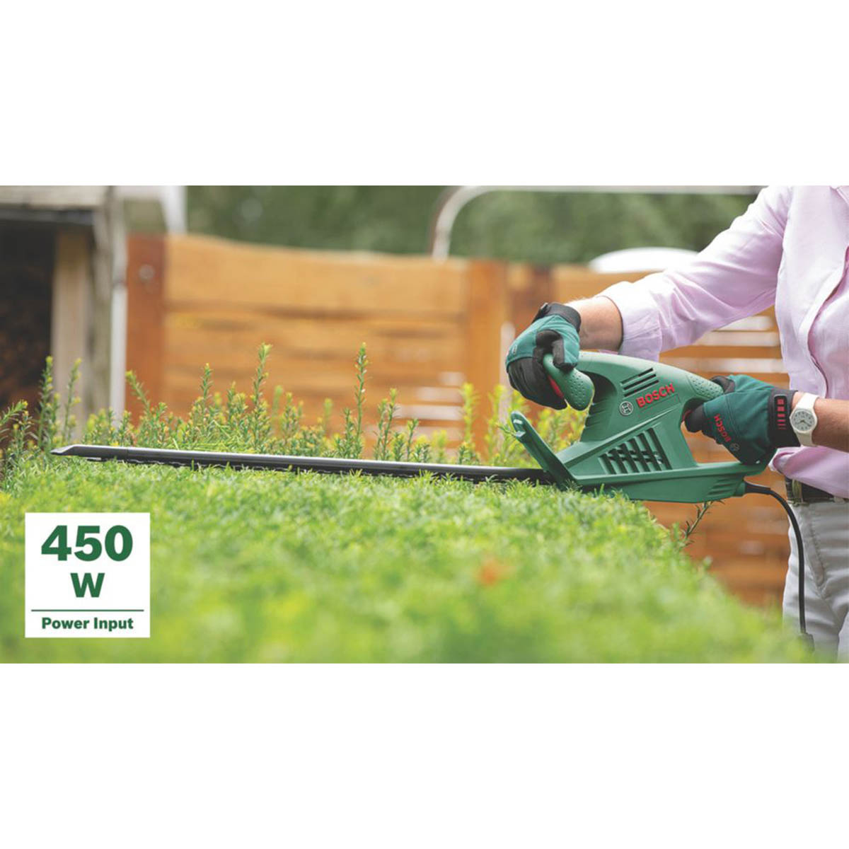 Bosch Hedge Trimmer Electric EasyHedgeCut60 Ergonomic 60cm Garden Cutter 450W - Image 4