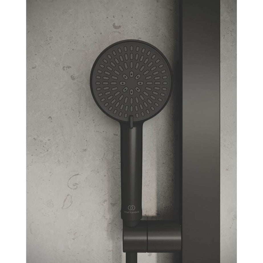 Shower Head Silk Black Aluminium 2 Spray Patterns Bathroom Contemporary - Image 4