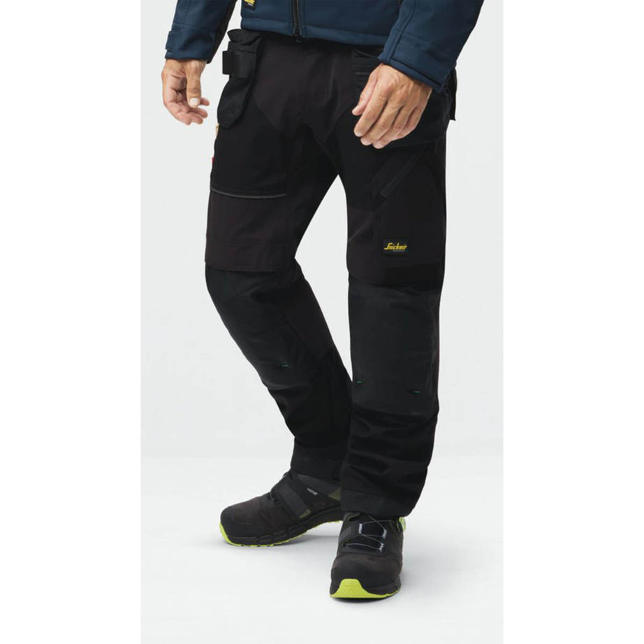 Snickers 6902 Stretch Work Trousers Black 33" W 32" L - Image 3