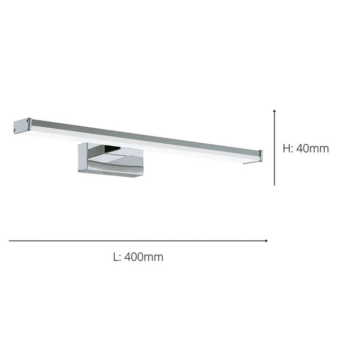 Eglo Bathroom Mirror Light Integrated LED Neutral White Aluminium Chrome Modern - Image 3