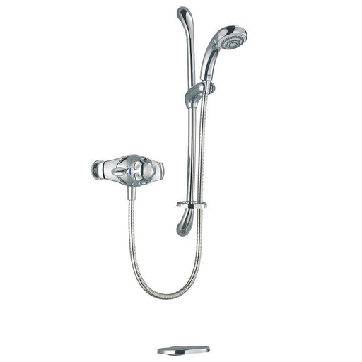 Mira Shower Mixer Thermostatic Excel EV Chrome Rear Fed Exposed 4 Spray Patterns - Image 1