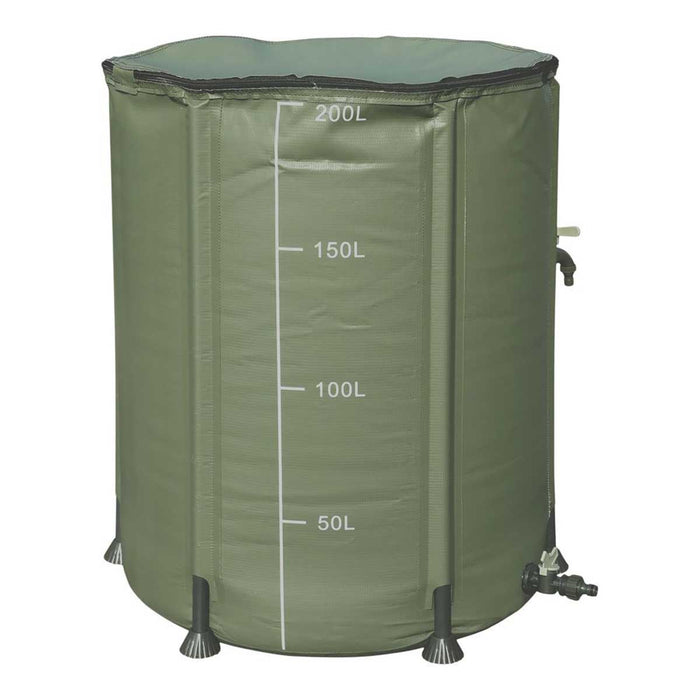 Water Butt Portable PVC Integrated Lid With Zip Green Frost Resistant 200Ltr - Image 6