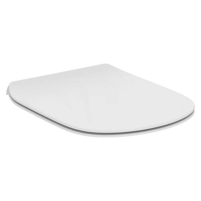 Toilet Seat And Cover Duraplast White Top Fix Standard Close D-Shape Fixed - Image 1