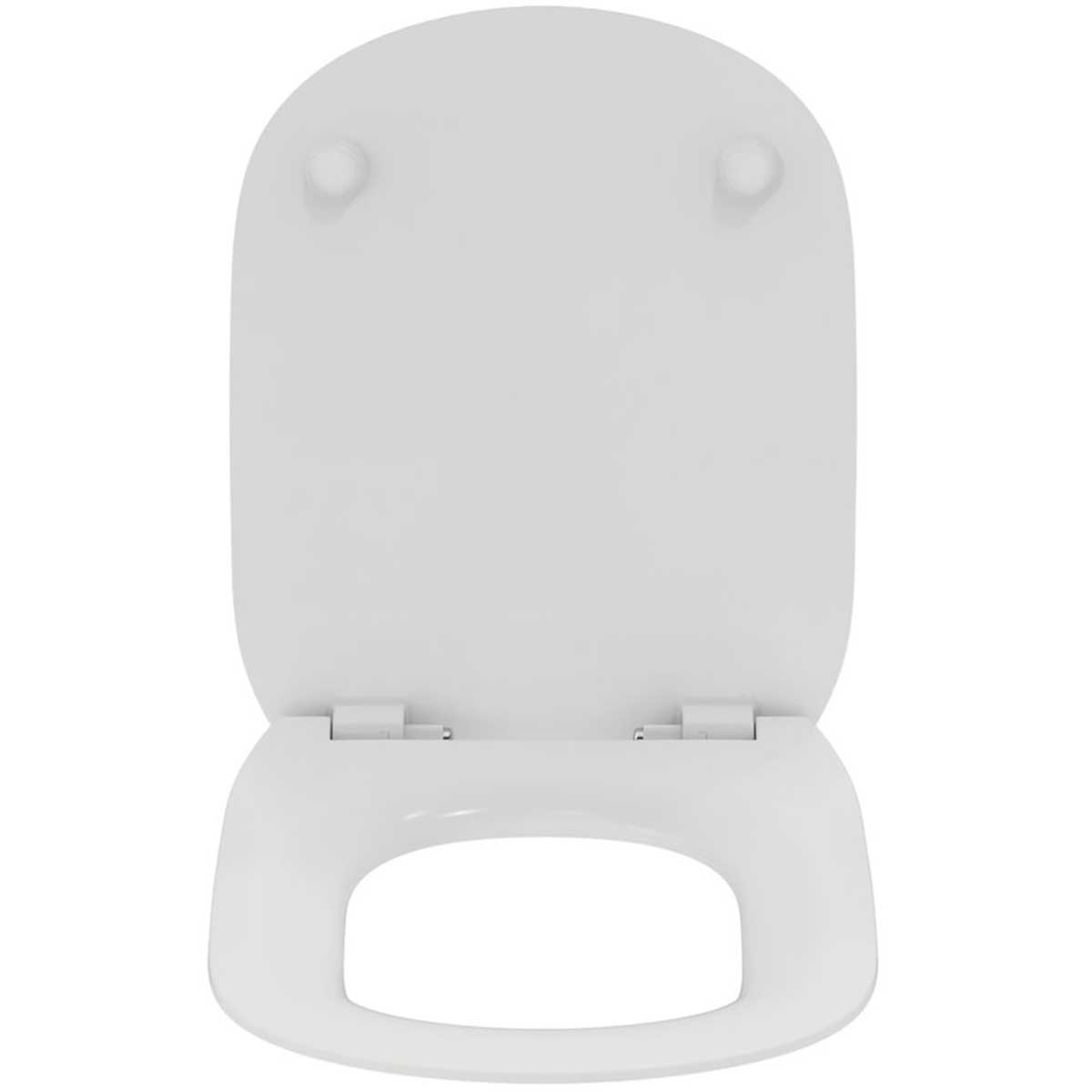 Toilet Seat And Cover Duraplast White Top Fix Standard Close D-Shape Fixed - Image 2