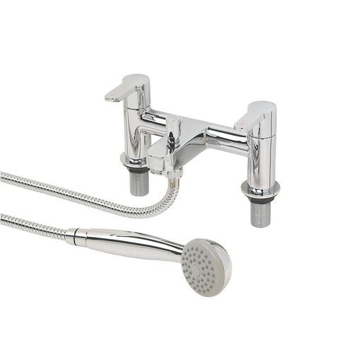 Shower Mixer Tap Chrome Brass Dual Lever For High And Low Pressure Systems 115mm - Image 1