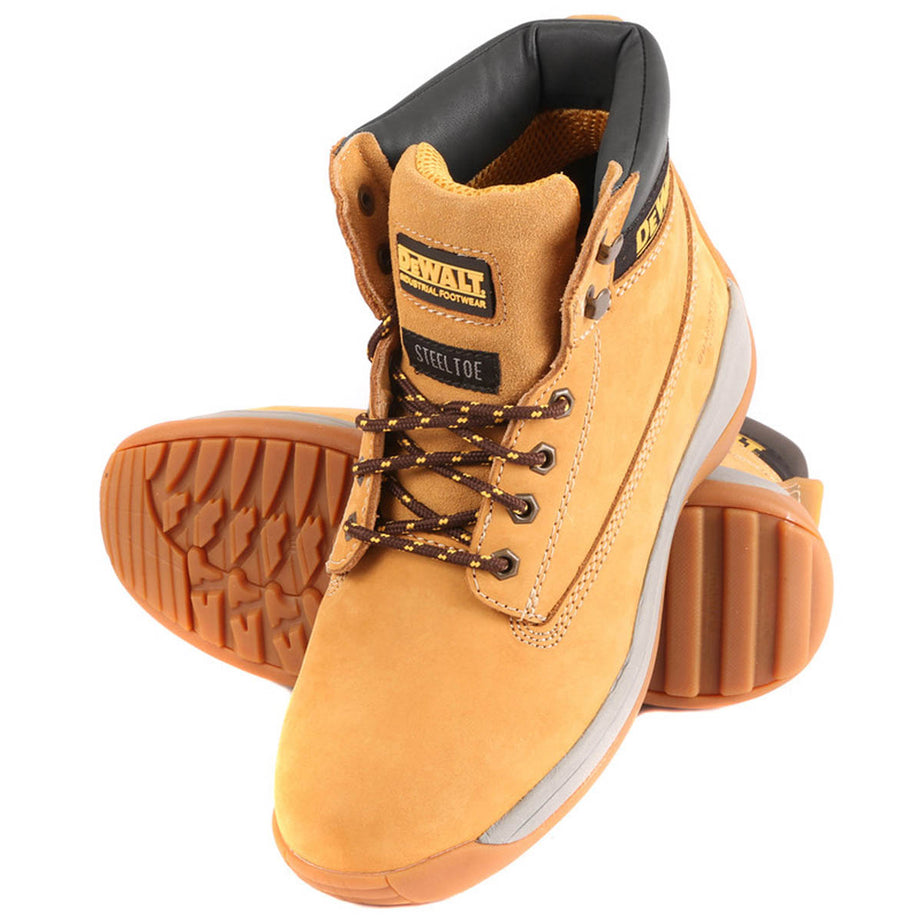 DeWalt Safety Boots Womens Wide Fit Honey Leather Lightweight Steel Toe Size 3 - Image 1