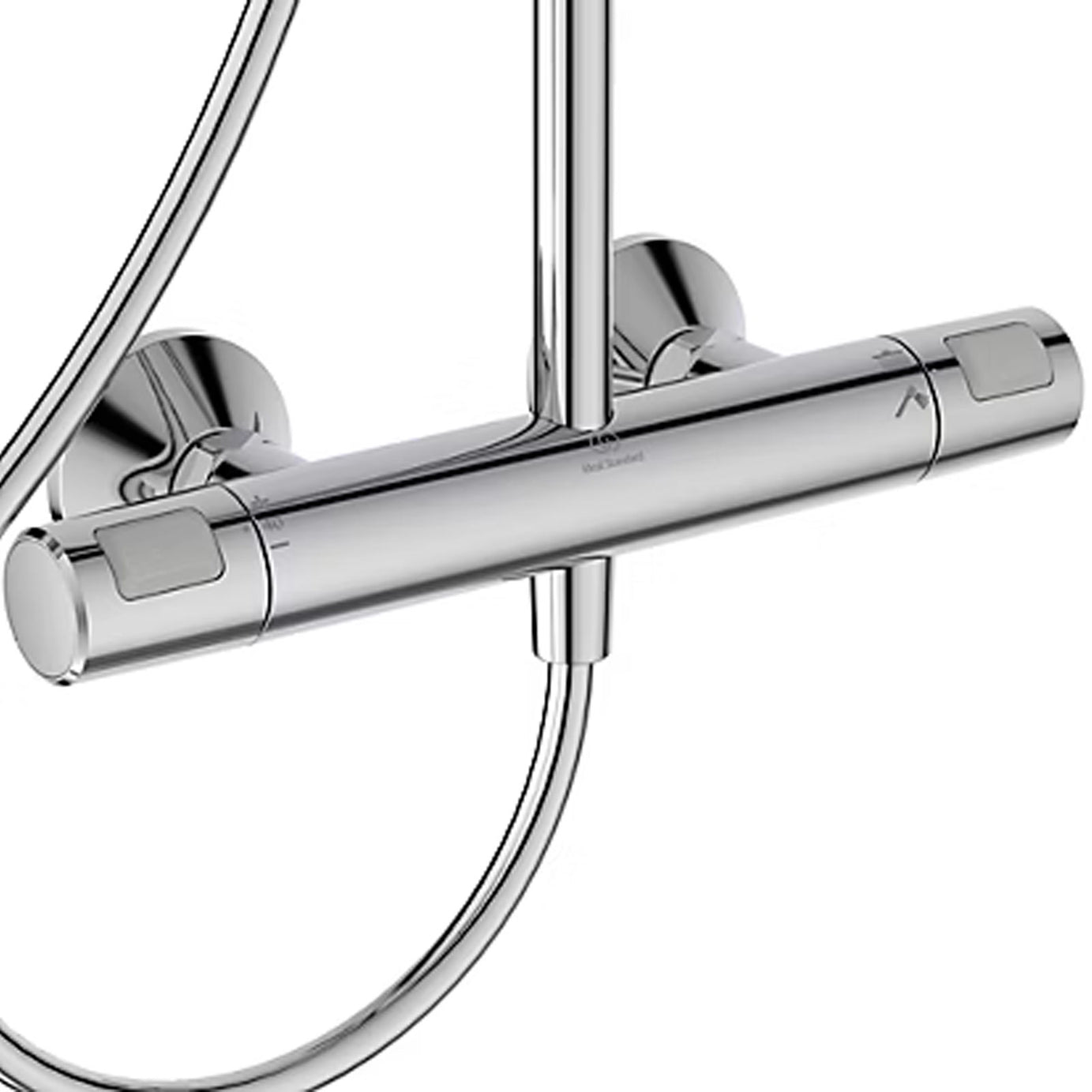 Thermostatic Mixer Shower Chrome Exposed 2 Spray Patterns Twin Round Head - Image 3