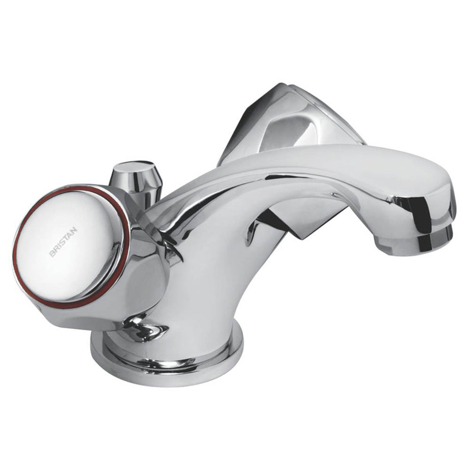 Basin Mono Mixer Pop-Up Waste Chrome-Plated Cross Head Standard Valve Operation - Image 1