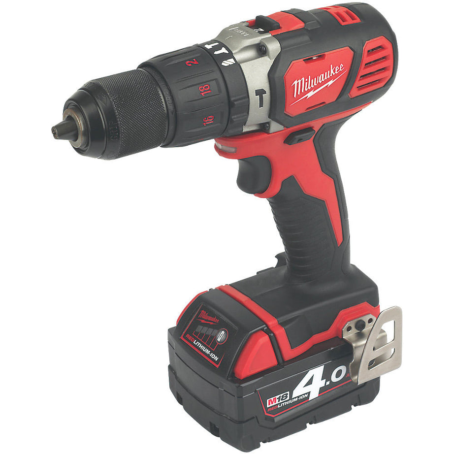 Milwaukee Combi Drill Cordless LED Work Light 18V 2 x 4.0Ah Li-Ion - Image 2