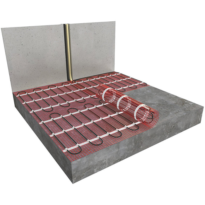 Underfloor Heating Mat Electric Single-Sided Self-Adhesive Base 150 W/m² 10 m² - Image 3